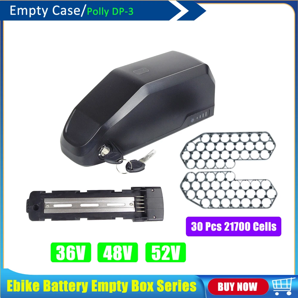 Ebike Mini Shark DP-3 Reention Polly Down Tube Battery Case 30 Pcs 21700 Cell Holder and Bottom Bracket for Emtb Fat Tire Bike
