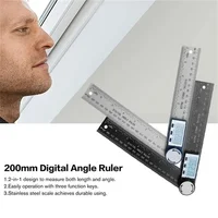 200mm Digital Angle Ruler Finder Protractor Digital Level Protractor Angle Measurement Tool LCD-Display for Woodworking Measure 2