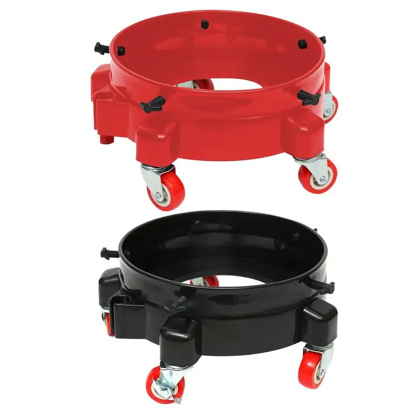 Car Wash Bucket Roller Bucket Cart Rolling Dolly 360 Swivel Storage Tray With Wheels For Car Wash Tools Accessory car wash bucket rolling bucket dolly