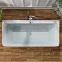67" Luxury Acrylic Soaking SPA Tub Modern Bathtubs Model 67FT1516, White Bathtubs 2
