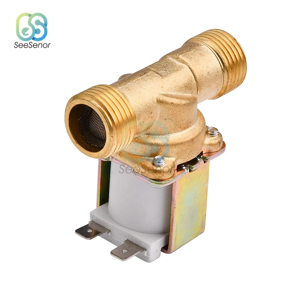 bronze válvula solenóide elétrica ac dc controlador da válvula de controle água interruptor de fluxo de entrada de ar da água