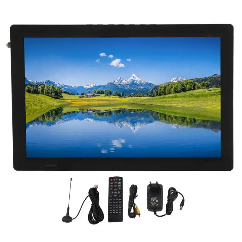 14 Inch Portable Digital TV ATSC Rechargeable Car Television With Screen Share Function EU Plug 110‑220V