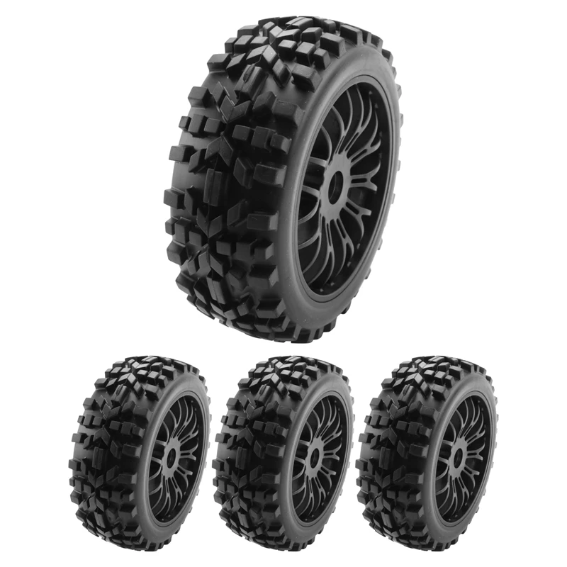 Vendita Calda 4Pc Rc Buggy Ruote E Pneumatici Con Ruote Esagonali Da 17Mm Cerchi In Scala 1/8 Fuoristrada Per Auto Buggy On-Road 1:8 Rc