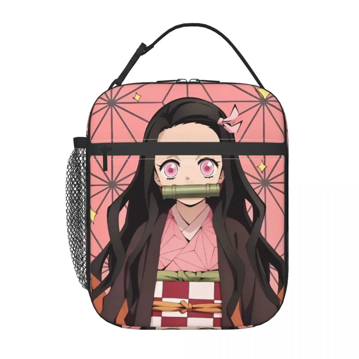 Demoned Slayered Insulated Lunch Bags Cooler Bag Reusable Kamado Nezuko High Capacity Tote Lunch Box Men Women Office Outdoor 3
