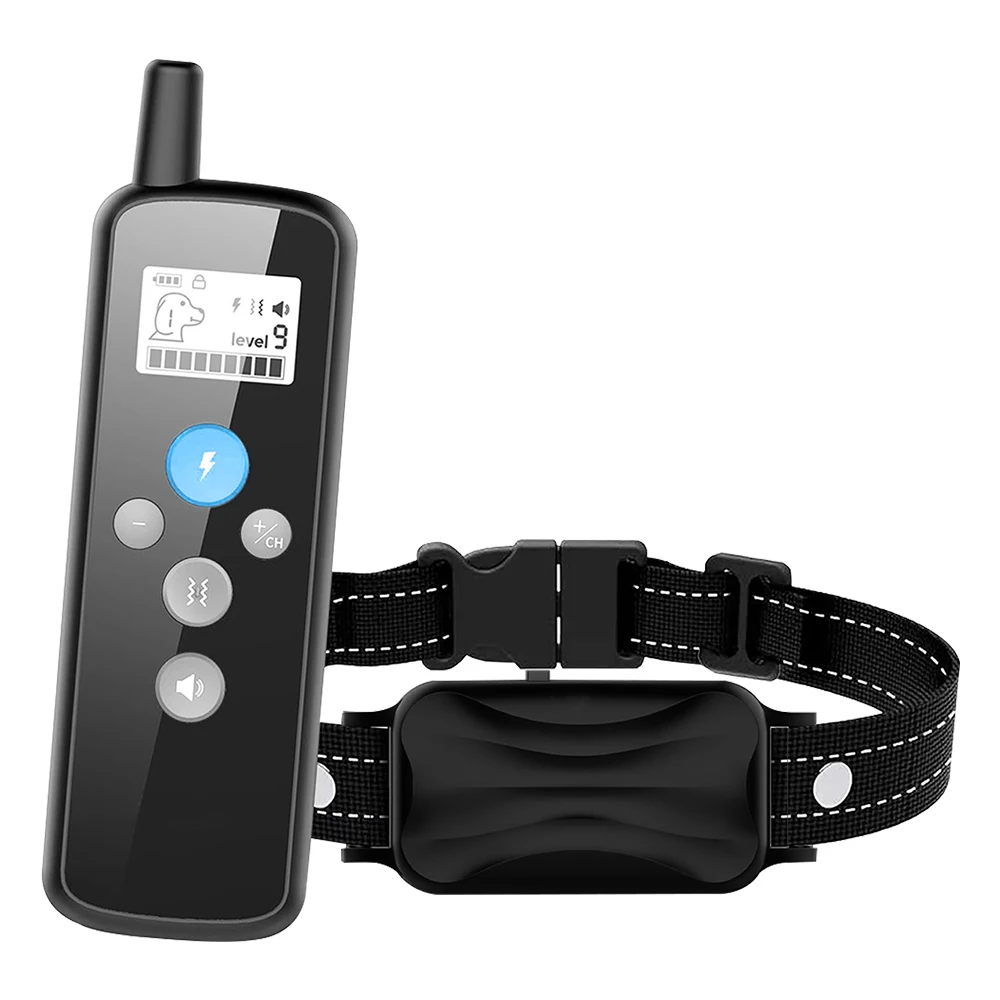 

Effective 1000m Electric Pet Dog Training Collar Deep Waterproof Adjustable Collar Training Collar With Remote For Dog Tainer