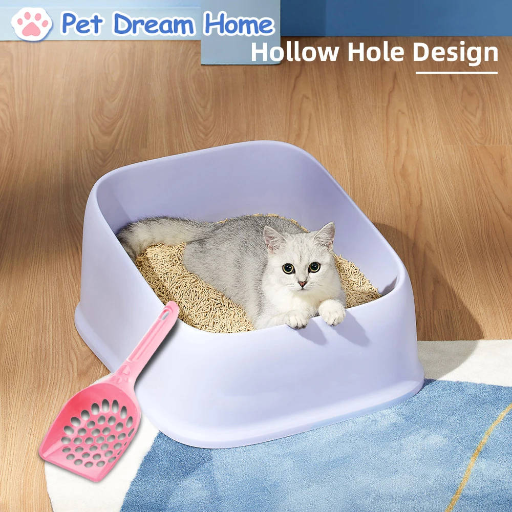 Cat Litter Shovel Thick Cat Scoop Shovel Waste Tray Pet Cleaning Tool Plastic Cat Sand Toilet Cleaner Spoons Leaking Sand Shovel