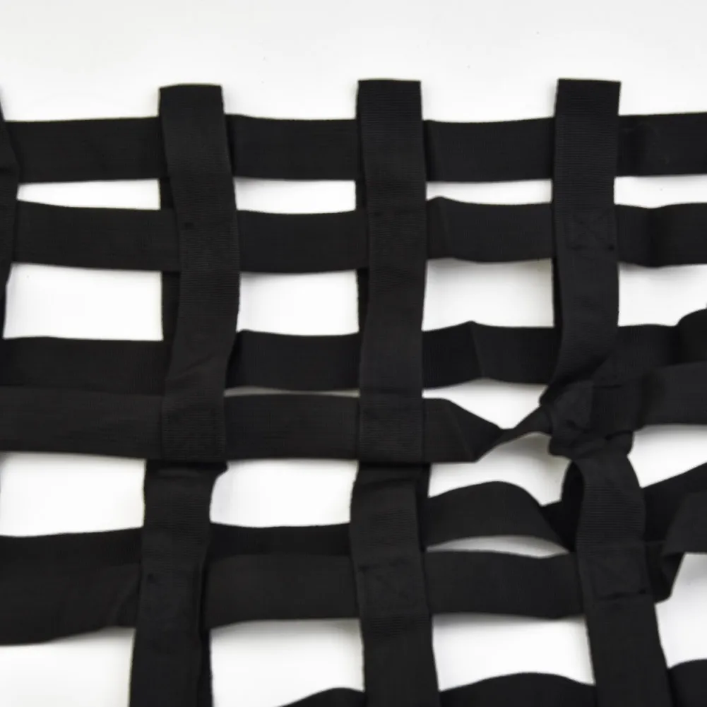 블랙 루프 네트 자동차 152cm x 43cm, 지프 랭글러 TJ JK JL 다기능 위빙 카고 액세서리, 내구성