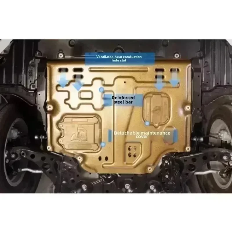 【ー】 Car Accessories Black Under Engine Guard Mudguard Board Splash