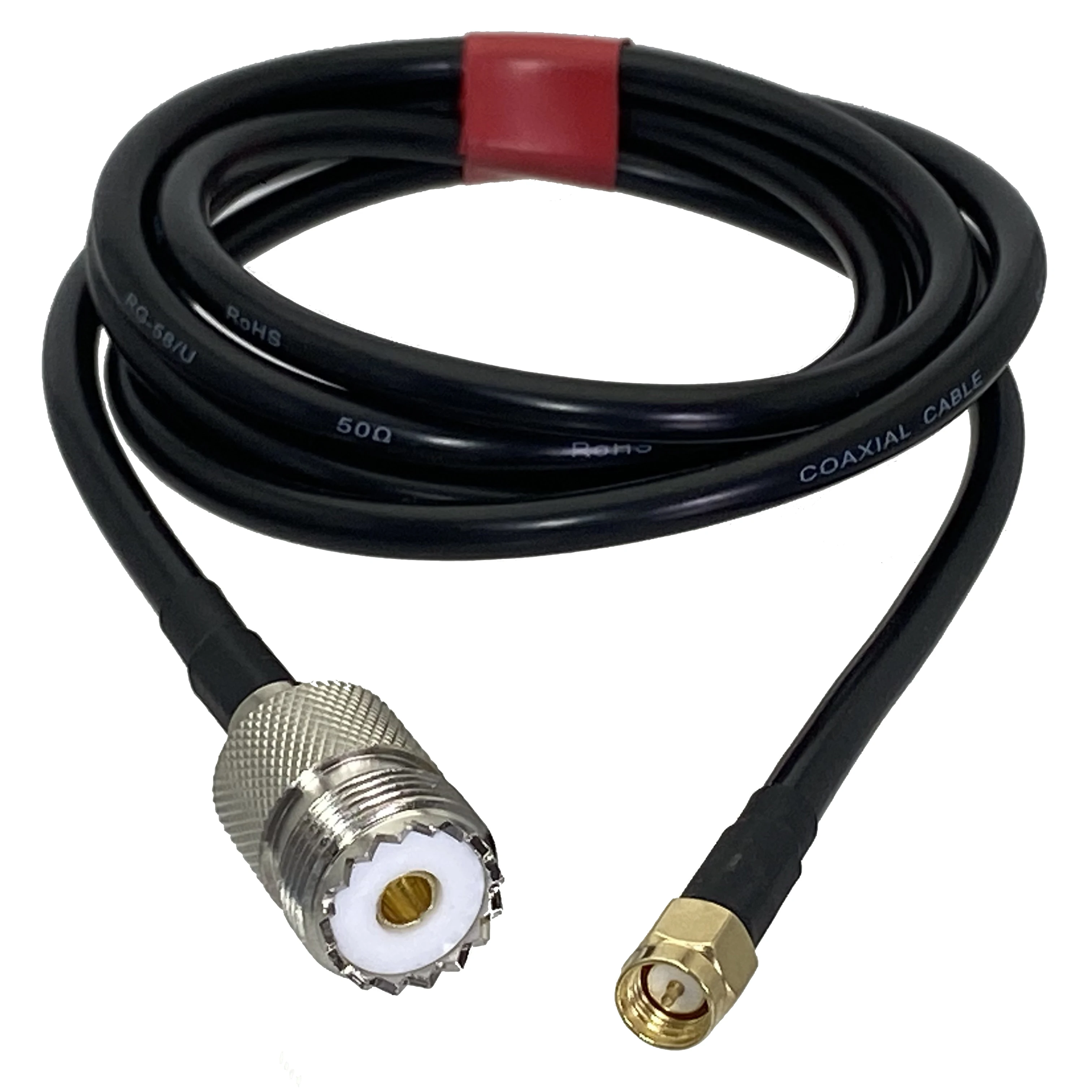 1Pcs RG58 Cable UHF SO239 Female Jack to SMA Male Plug Connector RF Coaxial Straight 6inch~20M