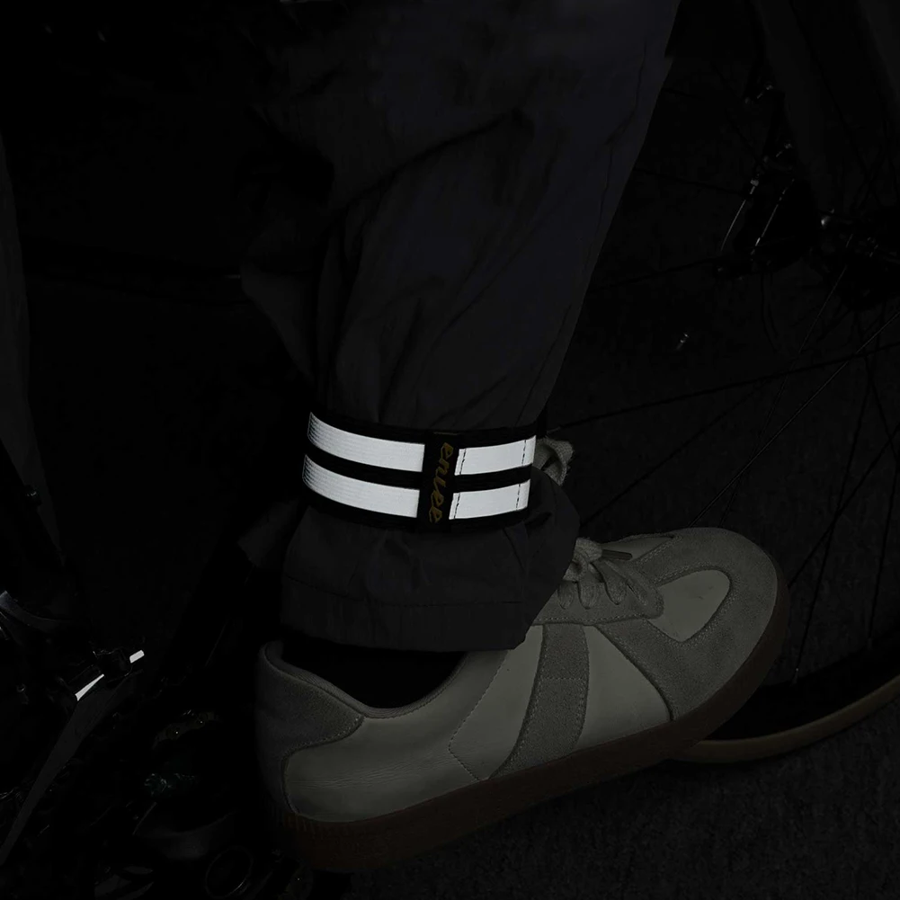 안티롤 팬츠 밴드 조절 가능한 반사 바지 밴드 높은 가시성 암밴드 사이클링 바지 스트랩 MTB 사이클링 장비