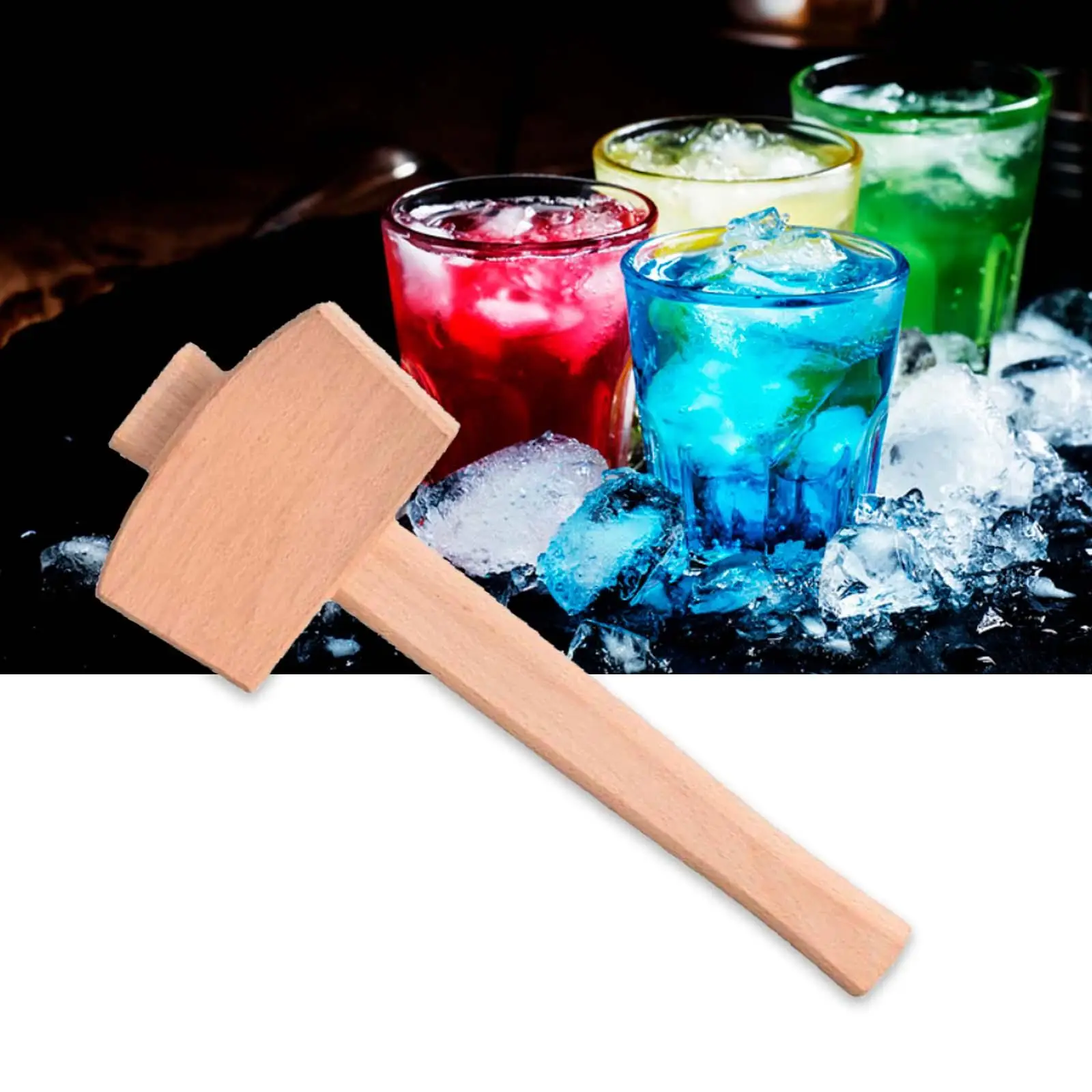 Woodworking Mallet 12'' Small Portable Woodworking Tool Manual Ice Hammer Mallet for Woodworking Leather Work DIY Wood Carving 3
