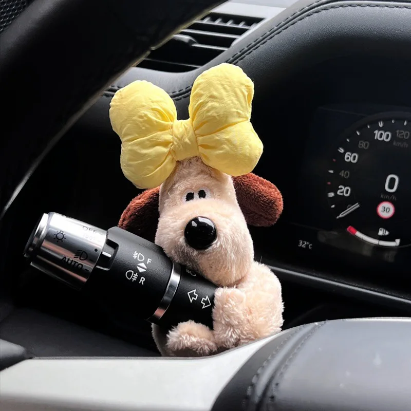 New Style Car Suspension Decoration Cute bowknot dog car wiper doll  personalized car plush doll decoration creative gift car interior decoration  accessories