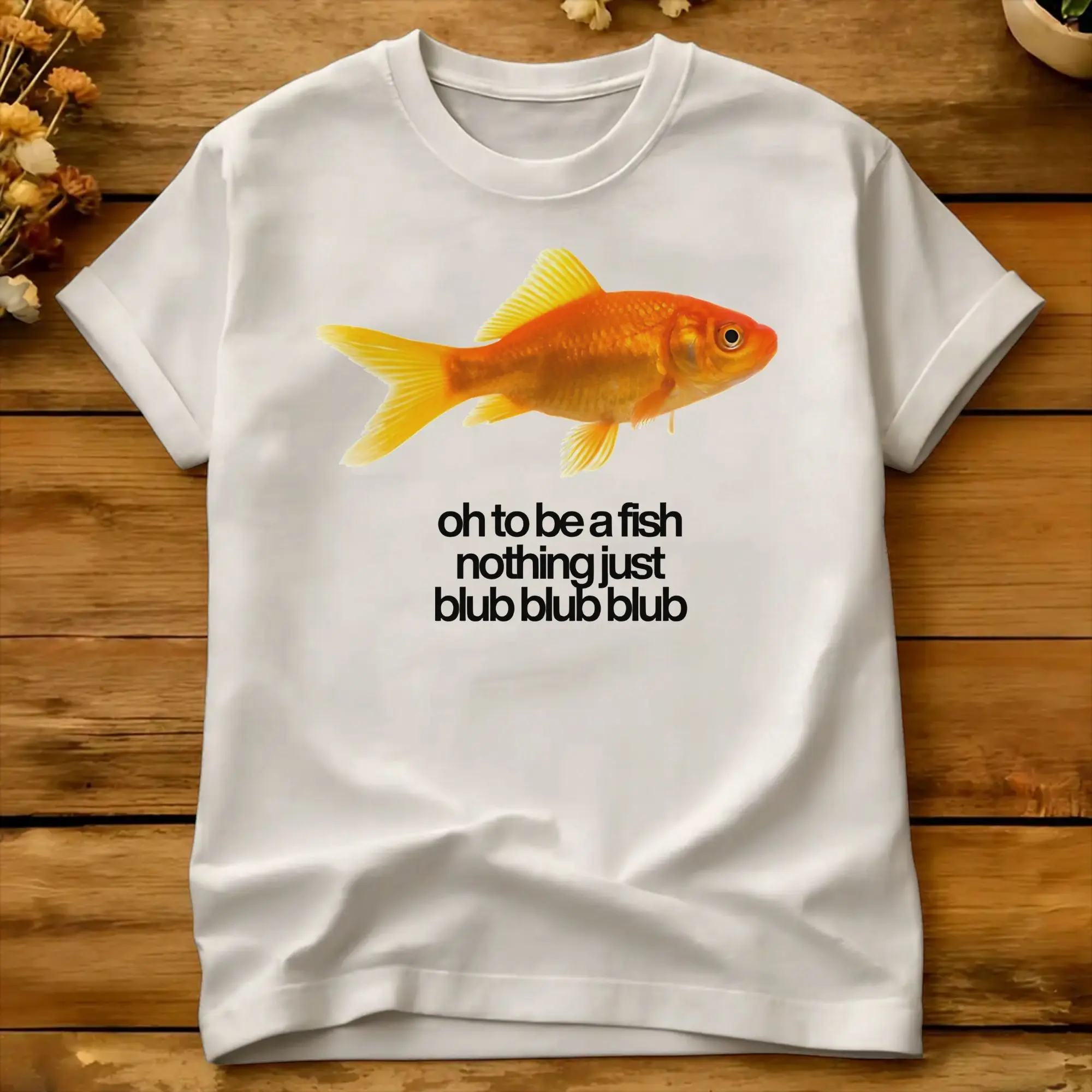 Herren Damen T-Shirt Frutiger Aero Fish Niedliches Lustiges Kunst-T-Shirt Trendiges Strand-T-Shirt Vintage Baumwoll-Oberteil Übergröße 6XL