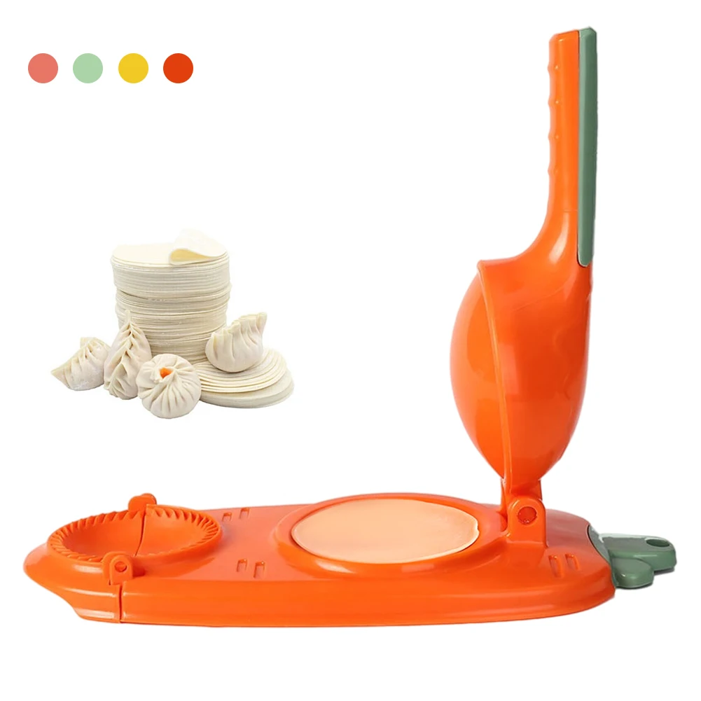 

2 In 1 Dumpling Maker Manual Dough Presser Dumpling Wrapper Mold Dough Pressing Tool Kitchen Pastry Jiaozi Baking Tool