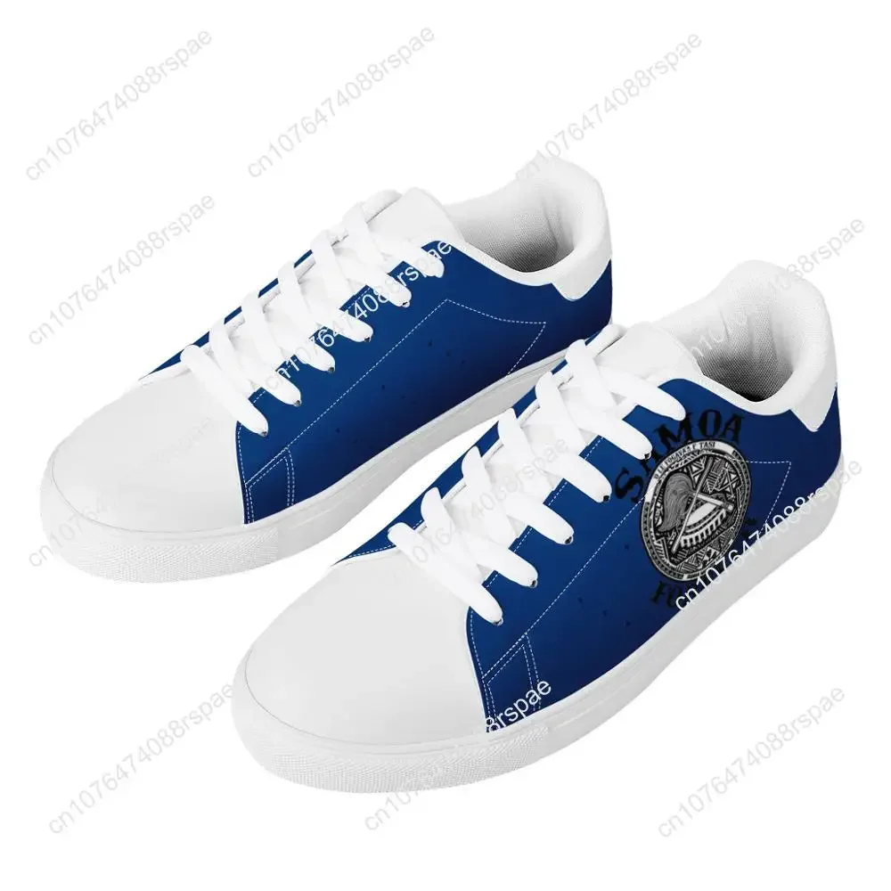 Blue Soft Flat Sneaker America Polynesian Samoa Tribal Printing Custom Man Lightweight Walking Sport Shoes Women Running Shoes