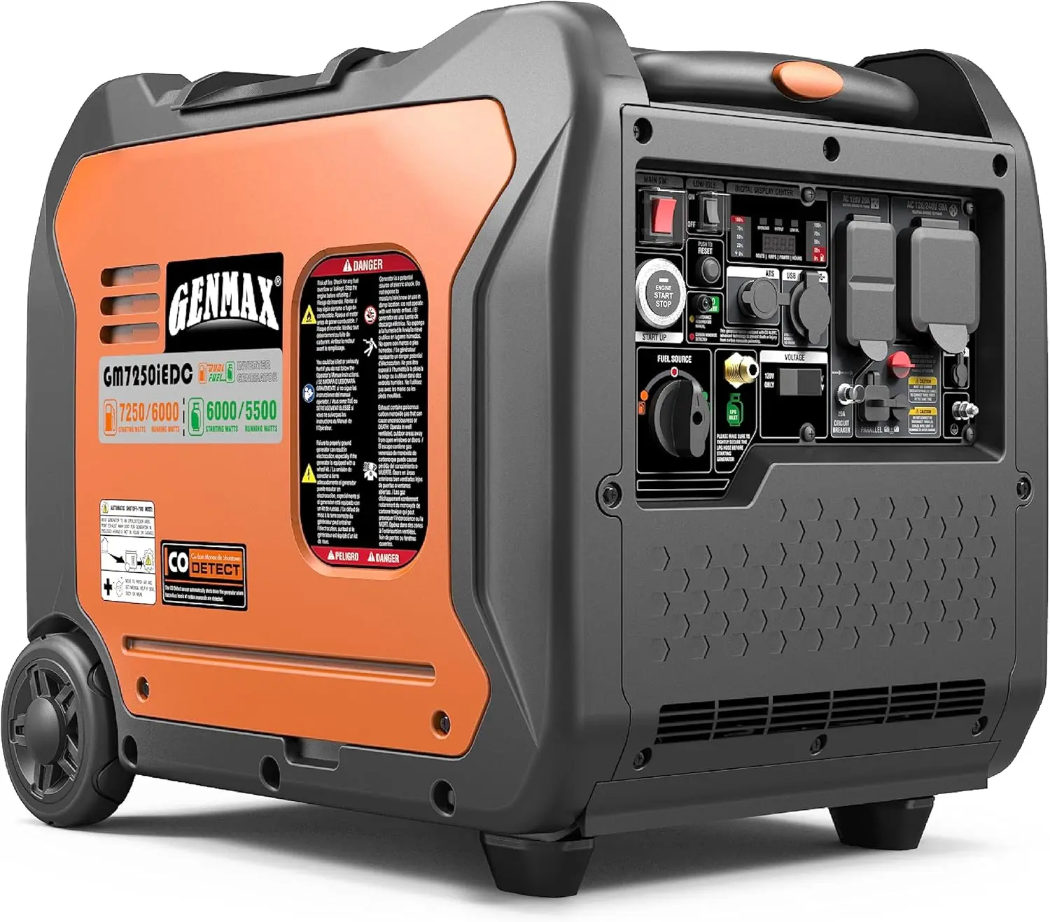 Portable Generator 7250W Dual Fuel Portable Engine with Parallel Capability Remote/Electric Start for Home