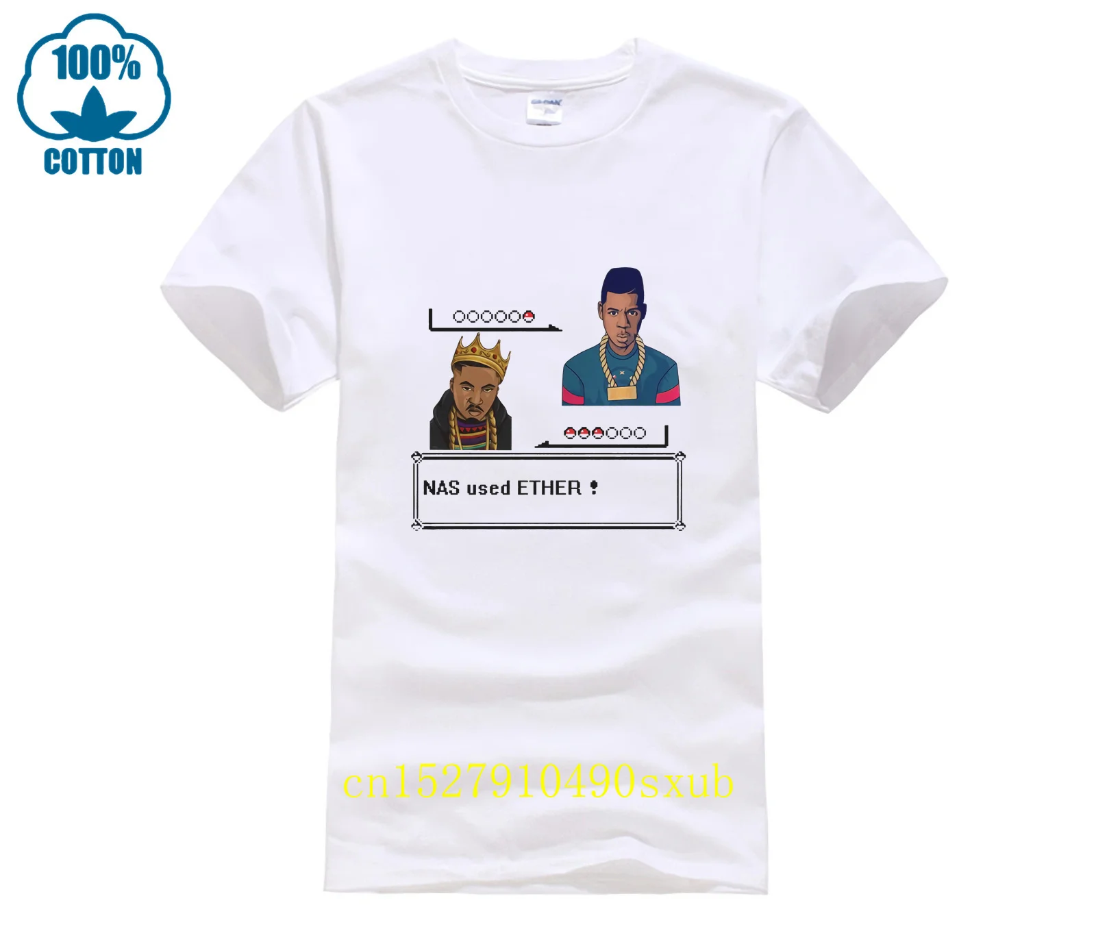 T-Shirt Grafica Creativa Alla Moda Top Nas Usato Maglietta Etere