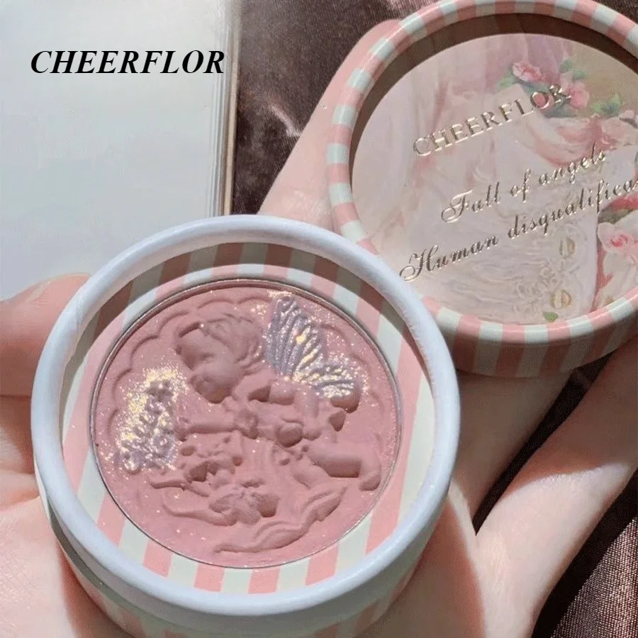 

CHEERFLOR Angel 3D Relief Blusher Mud Paste Matte Highlight Brighten Expanding Color Cheek Face Makeup