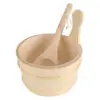 Natural Wooden Bucket & Ladle Set for Pool, for sauna & Spa - Bath Accessories, Calentador de Piscinas 4