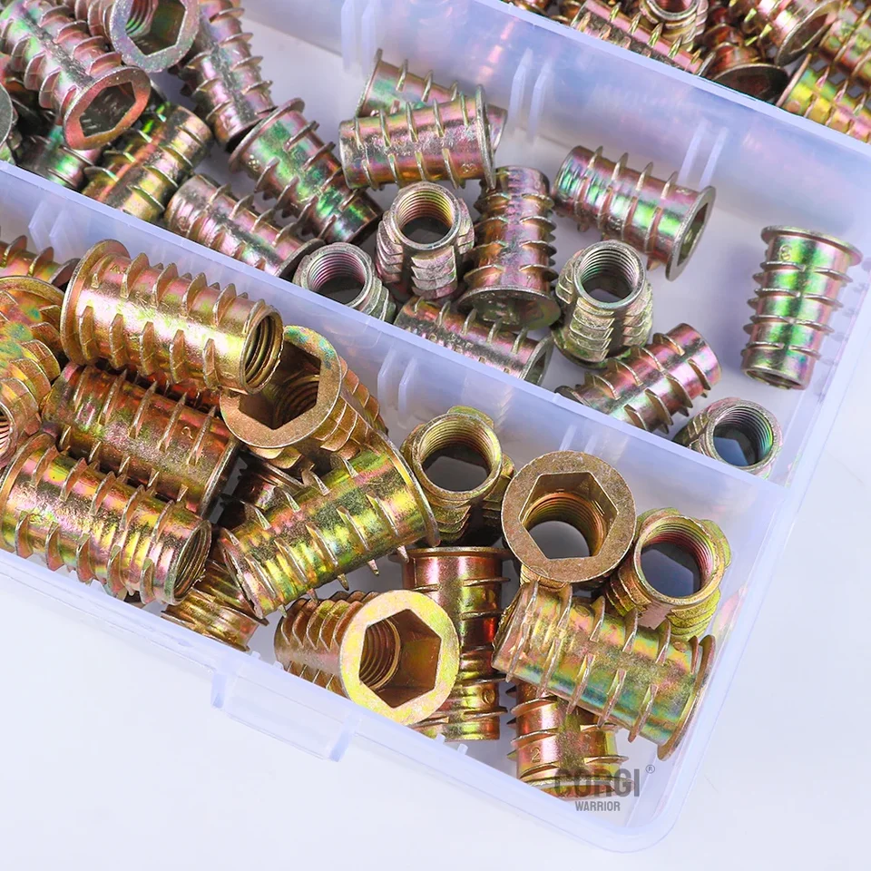 Kit Inserti Filettati Per Legno - 222 Pezzi Dadi A D In Lega Di Zinco Per Mobili (M4/M5/M6/M8/M10) - Foto 3