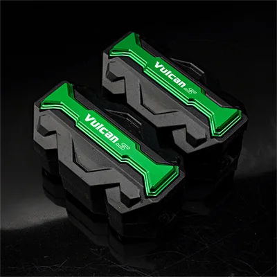 VULCANS Motorcycle Crash Bar Bumper Engine Guard with Decorative Block
