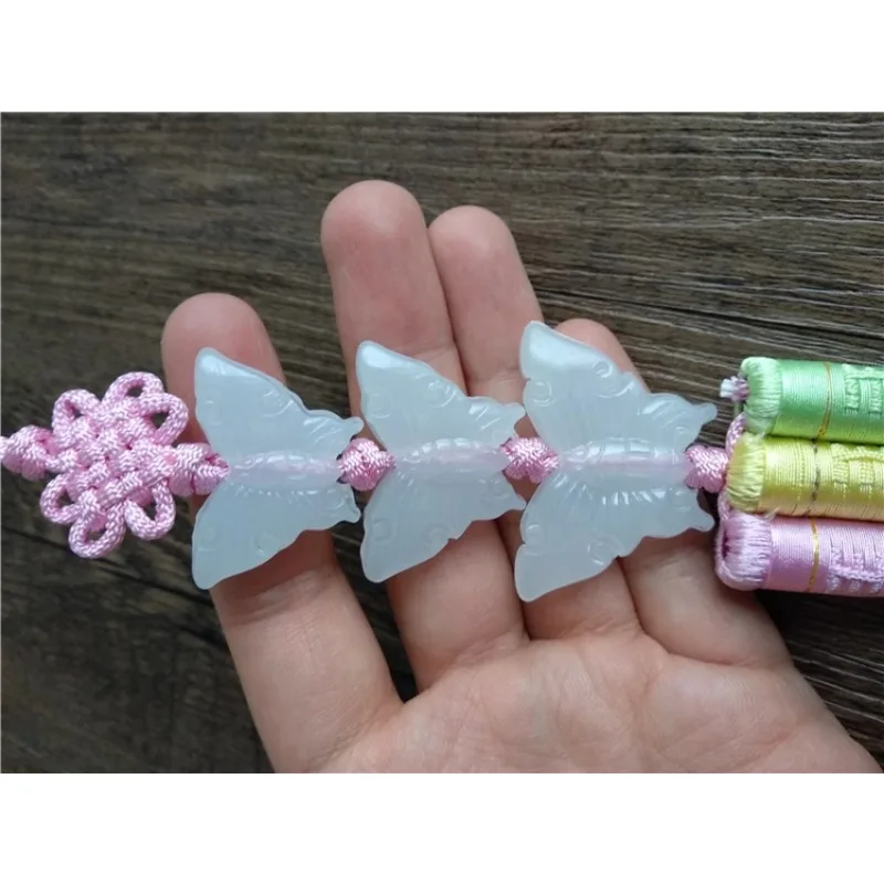 Korean Imported Wedding Ornaments Korean Clothing Accessories Three Butterfly Ornaments Car Hanging Length 38cm