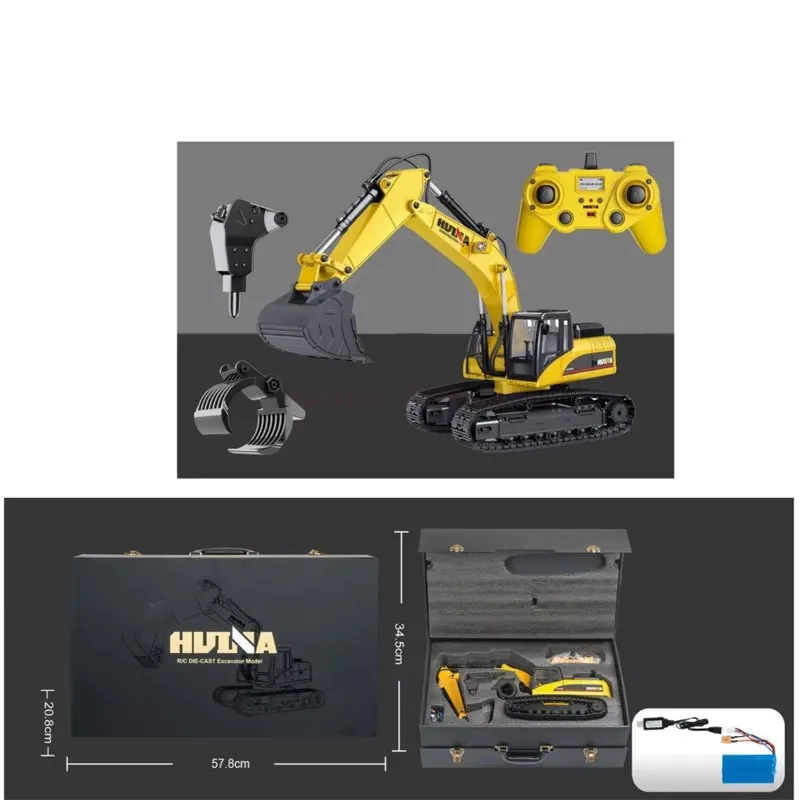Huina 1580 1:14 2.4G Remote-controlled Excavator Metal Version 23ch Wireless Large Engineering Vehicle Excavator Toy 6