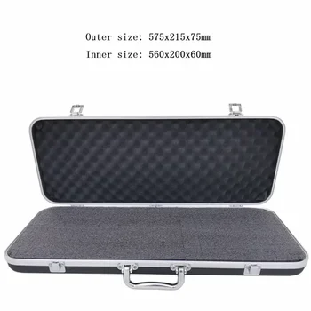 Custodia in plastica per scatola di alluminio con rivestimento per strumenti di archiviazione portatile per valigia con cassetta degli attrezzi per impatto in spugna di sicurezza resistente