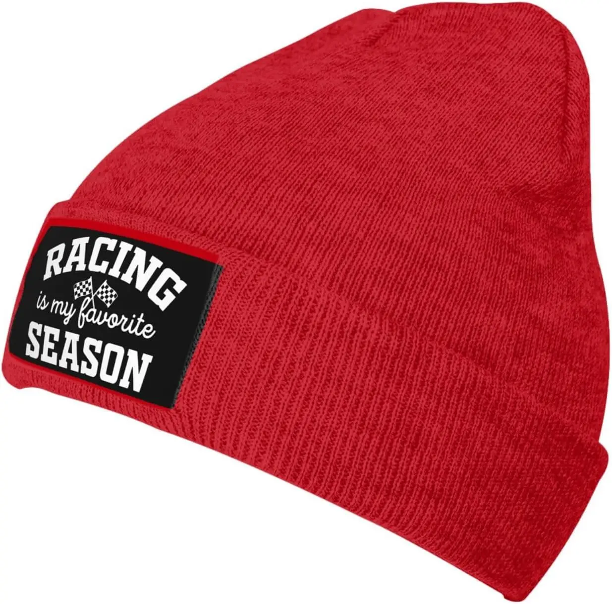 

Racing is My Favorite Season Knit Skull Cap Warm Winter Beanie Hat Fashion Ski Hat for Women