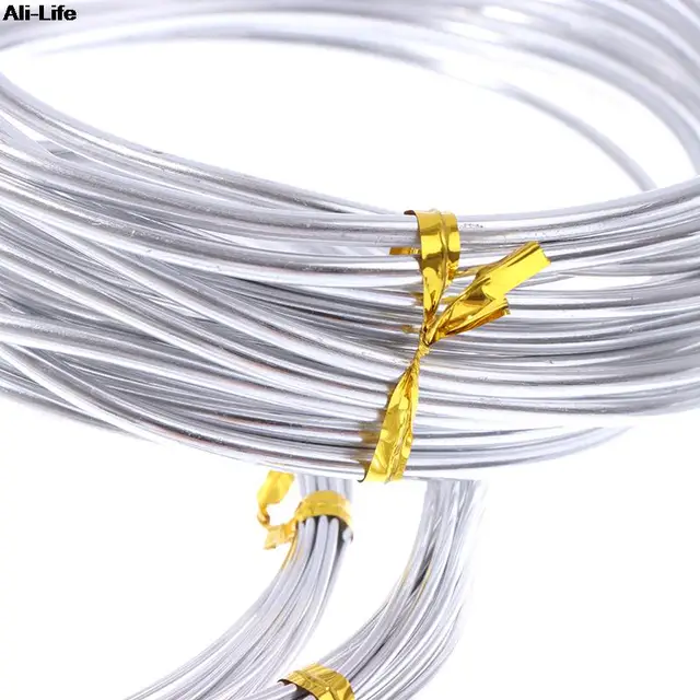 Bonsai Huzalok Eloxált Alumínium Edzőhuzal Összesen 16,5 Láb (Ezüst)