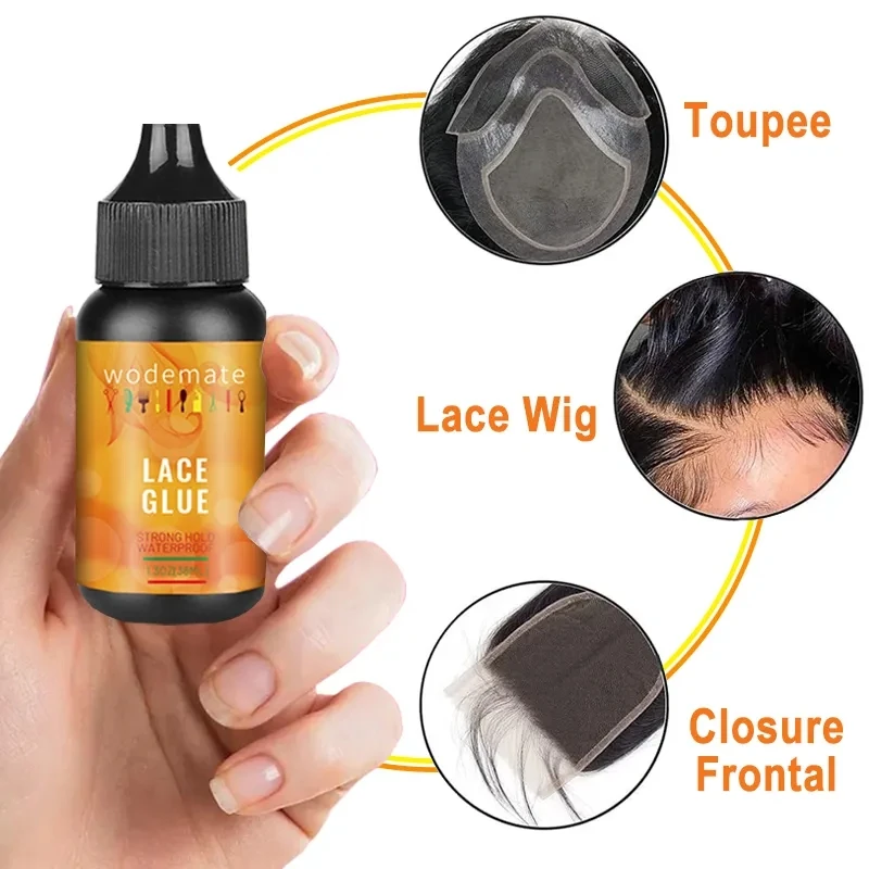 3Pcs/Lot Wig Glue for Lace Front Waterproof Lace Wig Adhesive Strong Hold Wigs Glue Replacement Invisible Installation Kit