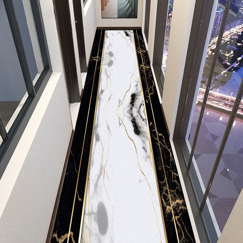 Home Long Corridor Carpet Modern Runner Hallway Carpets Hotel Hall Luxury Floor Mat Non-slip Room Doorway Aisle Rug Customizable 4