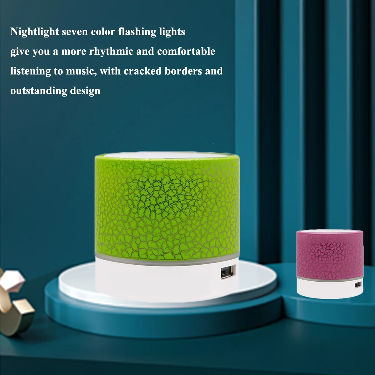 Portable Bluetooth Mini Speaker with Colorful LED