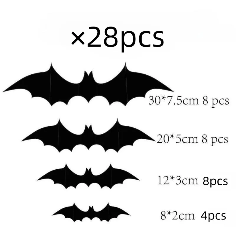thumbnail image 1 of Halloween Decorative Bat Stickers 3D Stereoscopic Black Bat Stickers Halloween Ghost House Decorative Bat Multiple Wall Stickers, 1 of 4