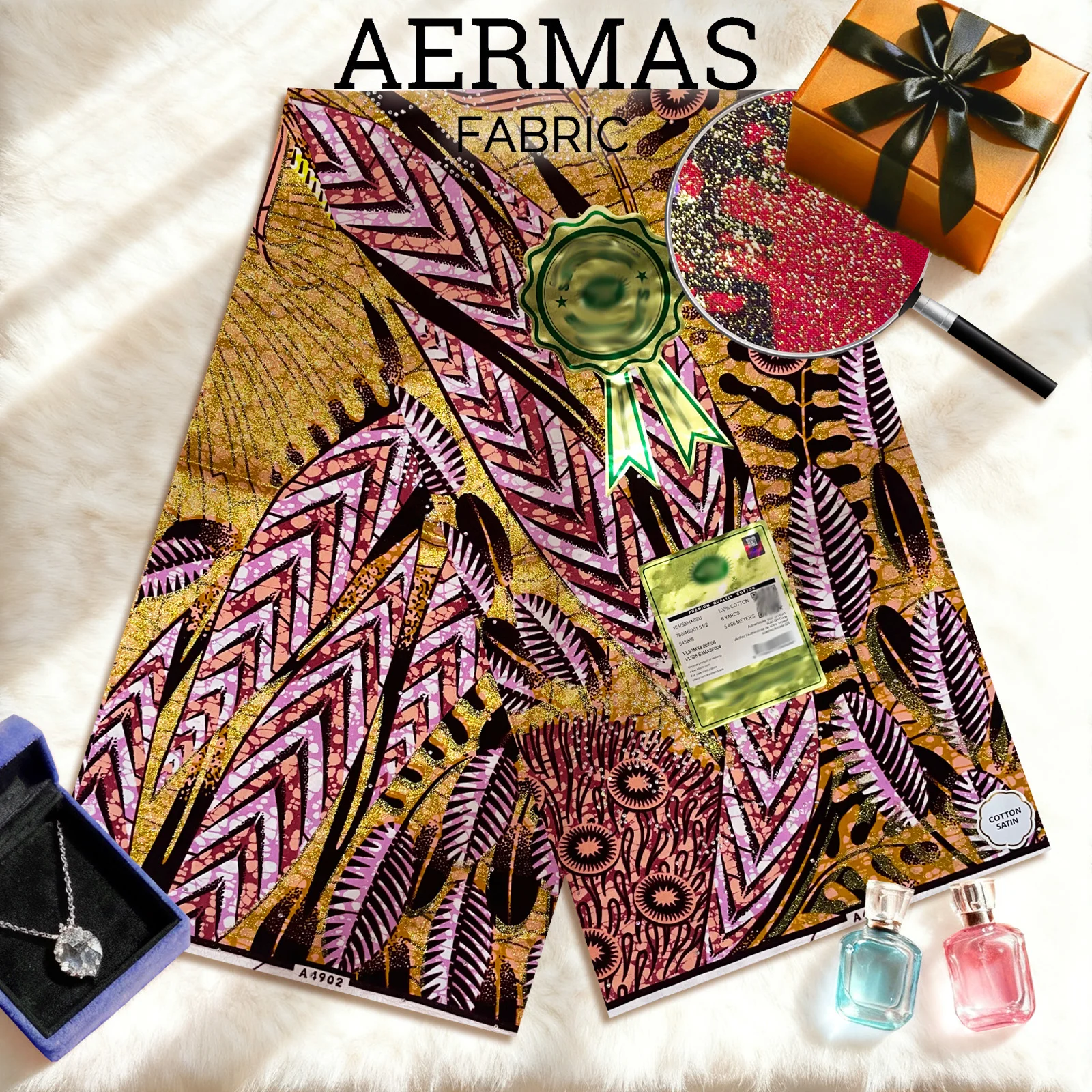2025 new style hot drilling african wax fabrics wholesale ankara fabric real wax print 100% cotton holland for fashion dresses 3