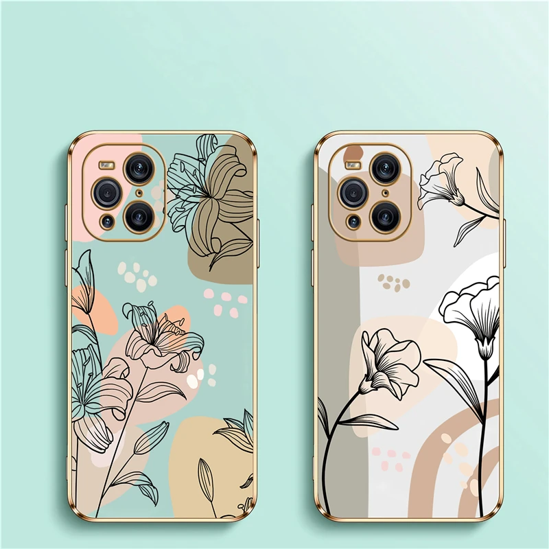 Luxury Flower Pattern Design Plating Soft Phone Case