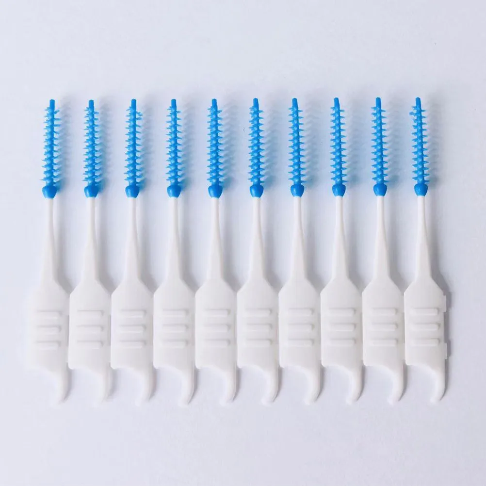 200Pcs 치간 브러쉬 전문 치과 청소 도구 경량 여행 친화적인 치아 클리너는 구취를 방지합니다