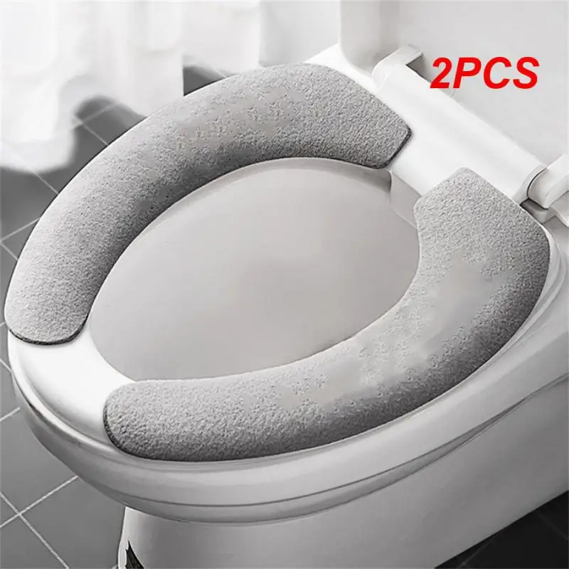 2 Pezzi Coprisedile Universale Per Wc Soft Wc Paste Toilet Sticky Seat Pad Lavabile Scaldino Per Bagno Coperchio Del Sedile Cuscino Solido