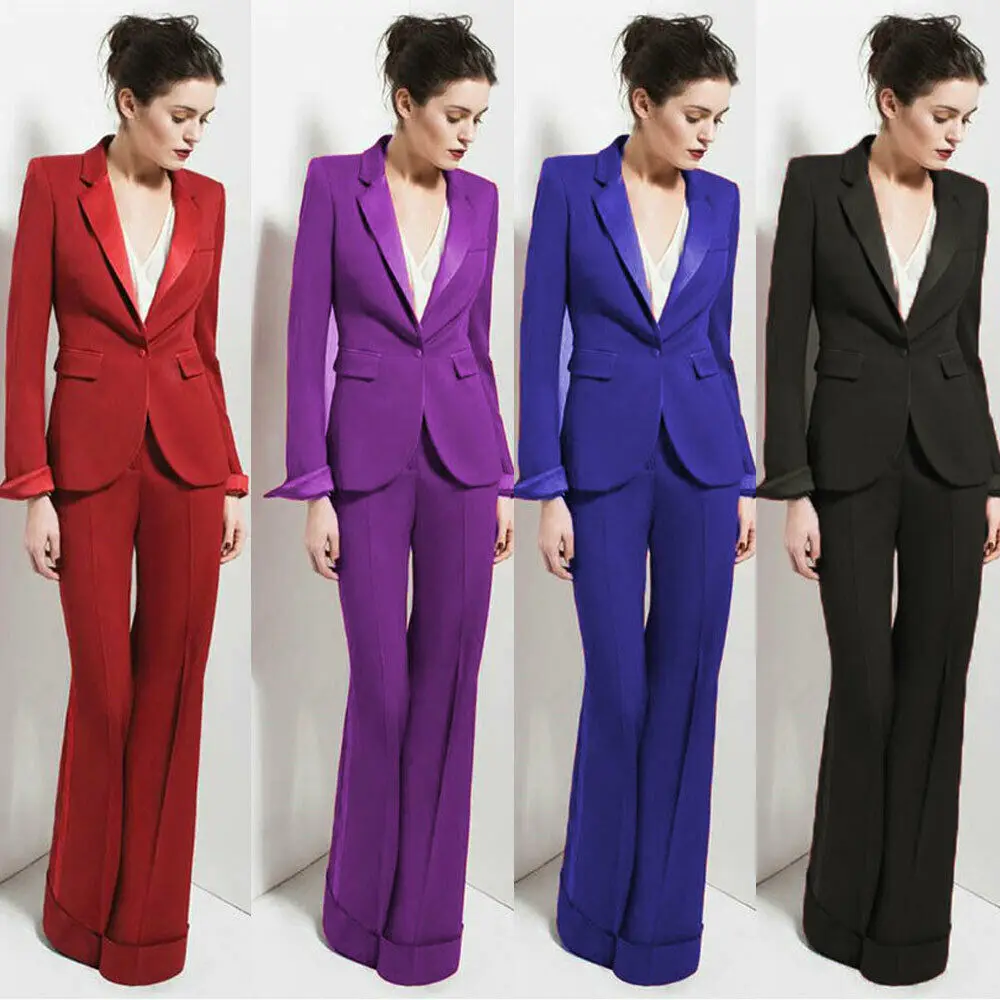 

Jacket+trousers Women's business suit Women's office uniform Women's formal trousers suit Single breasted tuxedo customized
