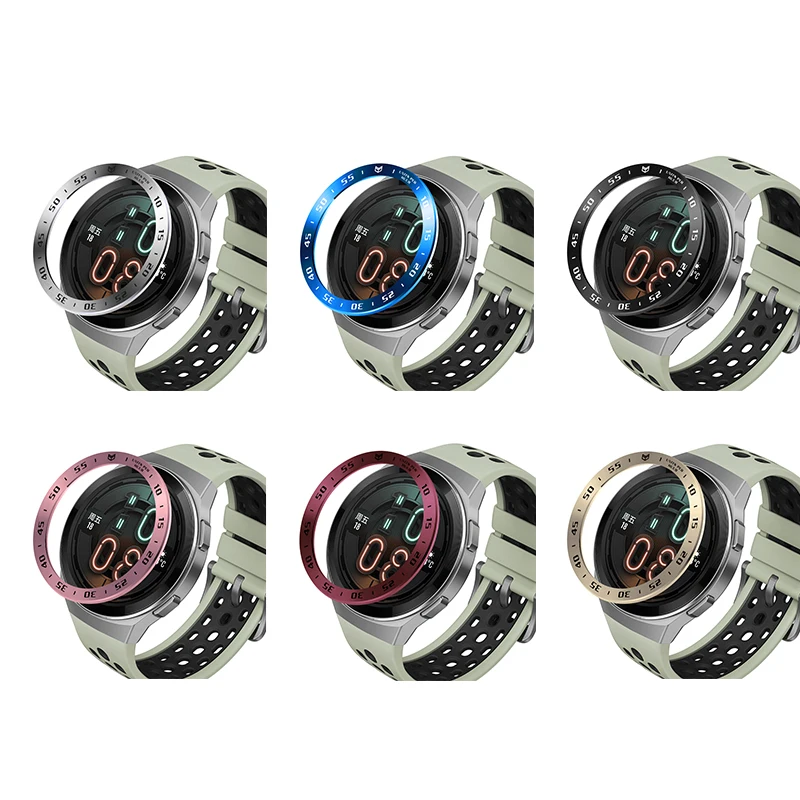 Per Huawei Watch Gt 2E Watch Frame Shape Case Time Speed Metal Cover Per Gt2E Scratch Protection Ring Nuovo