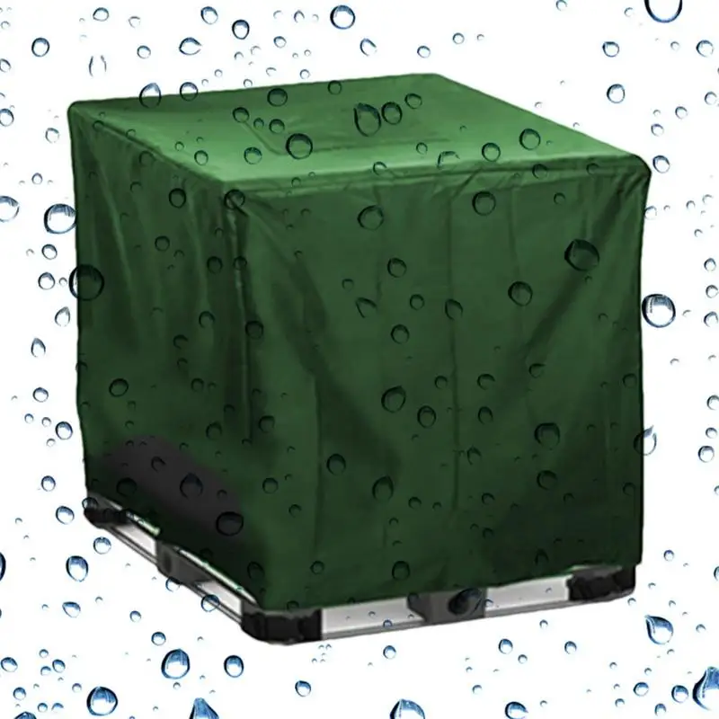 

Ton Barrel IBC Tank Cover Heavy Duty IBC Rain Barrel Cover For 275 Gallon 1000L IBC Tank Container Anti-UV Tarp Protective Hood