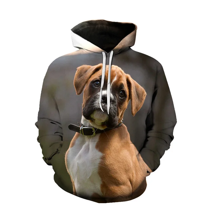 

2021 New 3D Hoodies Women/Men popular Long Sleeve Hooded Sweatshirt Casual Dog Streetshirt Clothes Child pullover Men clothing