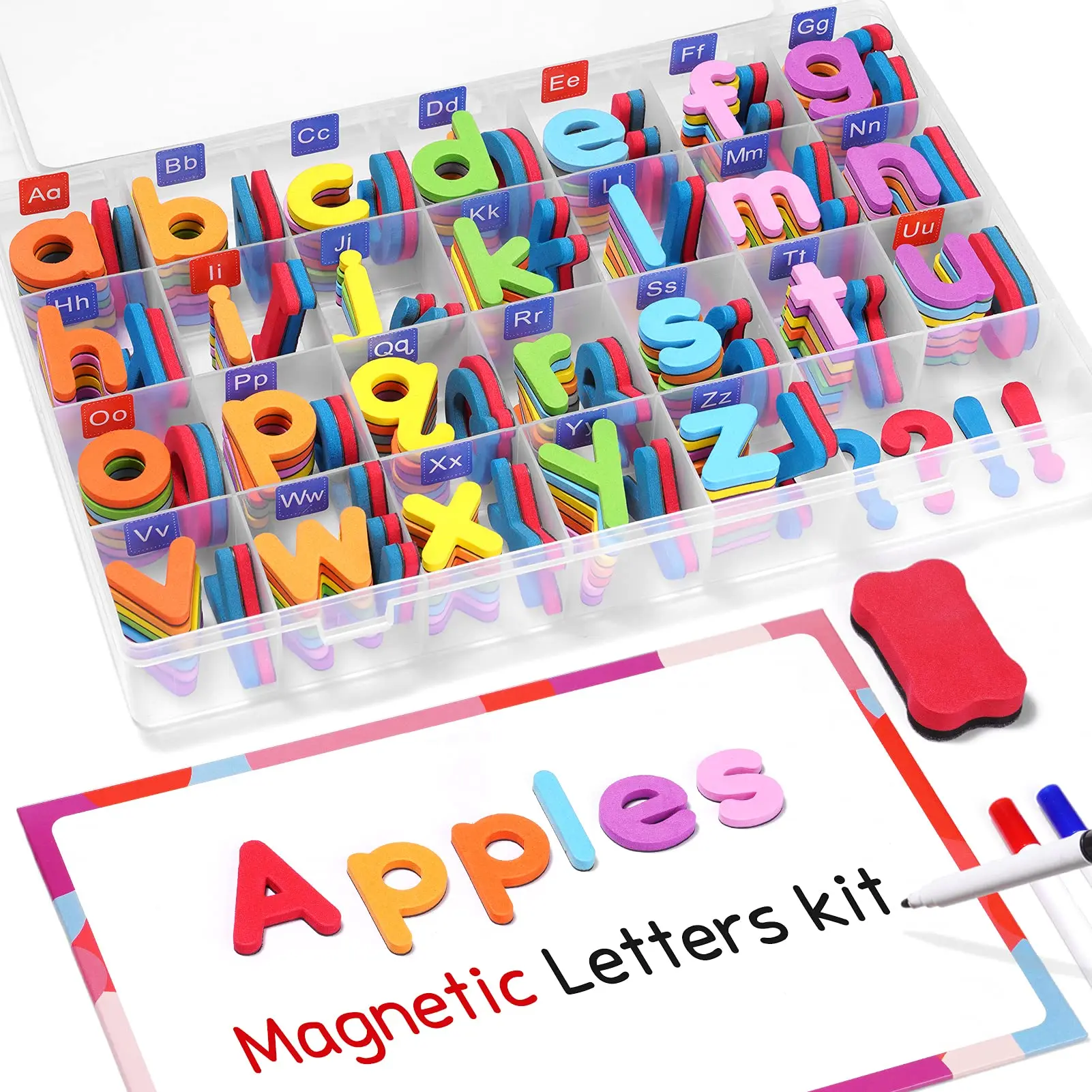 Kit de letras del alfabeto magnético con tablero magnético, letras del ...