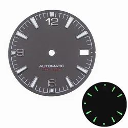 Premium Luminous 28.5mm Green Watch Dial (Gray)