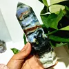 Natural Colorful Jasper Agate Tower Stone Druzy Wand Point Energy Meditation Spiritual Healing Crystals Feng Shui Room Decortion 6