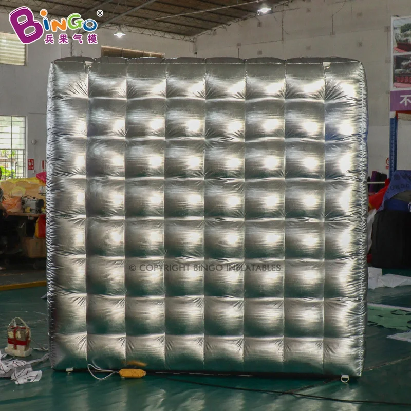 Custom-made Inflatable Silivering Photo Booth Inflatable  Silivering Square 2-Door-Tent For Wedding Decoration/Party 5