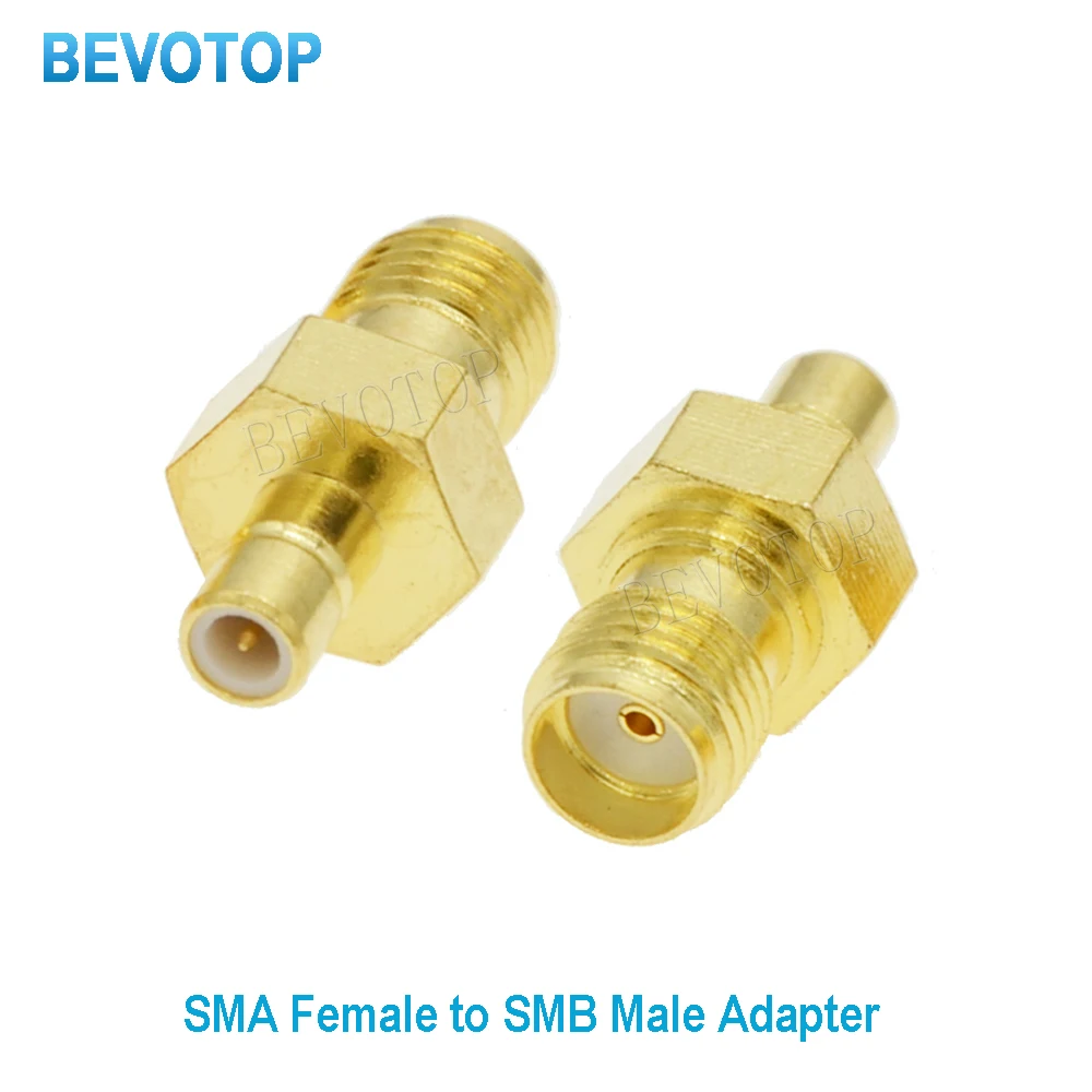 

100PCS SMA Female to SMB Male Plug Straight Connector for Wifi Antenna Radio Antenna SMB to SMA RF Coaxial Adapter Wholesales