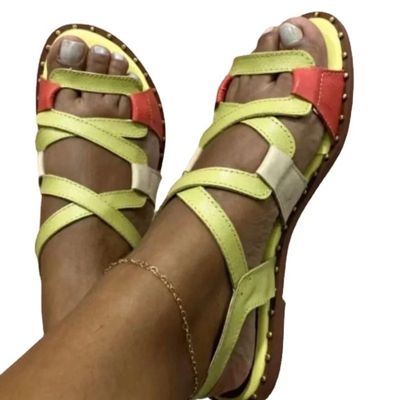 women sandals women flats gladiator summer flat shoes rome style