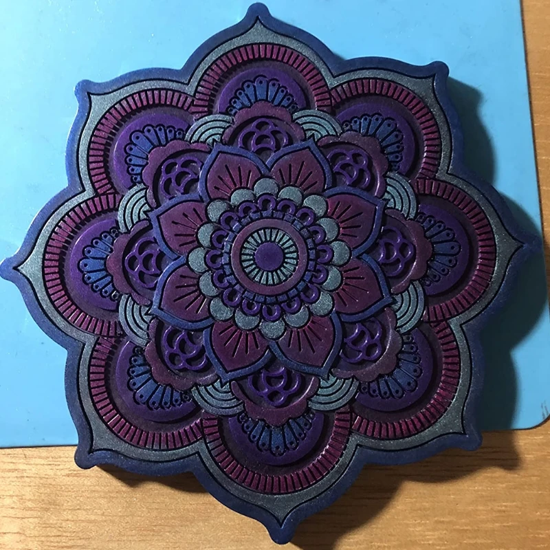 Mandala Coaster Silicone Mold DIY Epoxy Resin Mold Concrete Casting Plaster Craft Coaster Home Decoration Placemat Making Tool silicone mold
