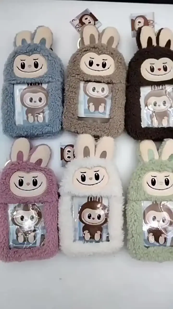 Kawaii Labubu студенческий чехол для кампуса идентификатор документов автобус